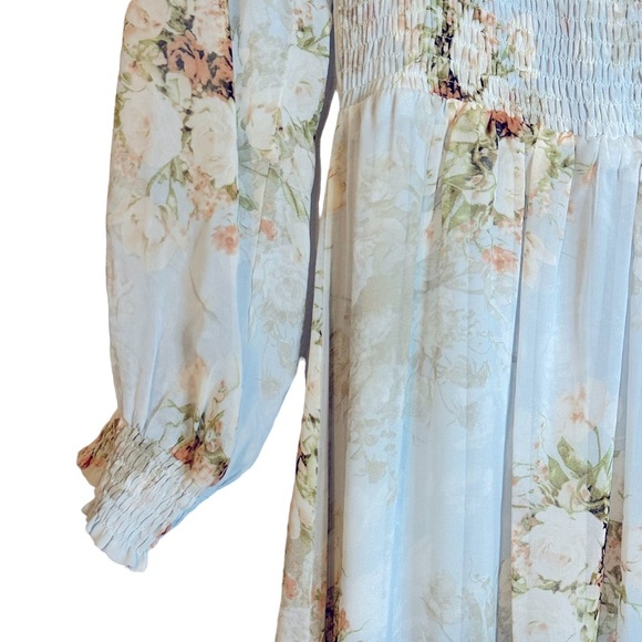 Baltic Born Giselle‎ Maxi Dress Vintage Blue Floral GIS-DR-42592 NWT Large - Picture 11 of 15